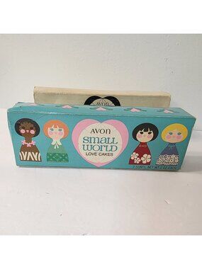 Vtg Avon Small World Love Cakes Pink Heart Soaps In Box Set Of 3